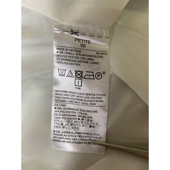 Banana Republic Womens Stripe Two-Piece Suit Set 00P Blazer & Pants - Picture 4 of 13